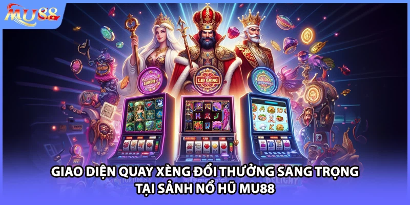 Giao diện quay xèng đổi thưởng sang trọng tại sảnh nổ hũ MU88